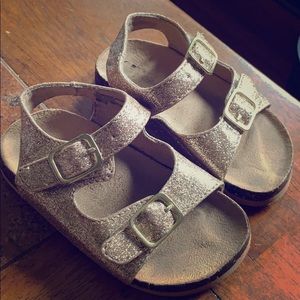 Size 5 Cat and Jack Gold Sparkle Sandals